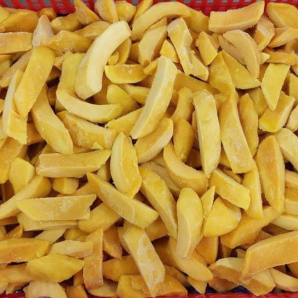mango spears sliced