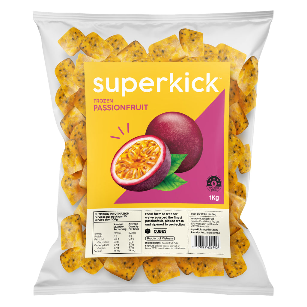 Frozen Passionfruit Cubes with Seed 1KGx10