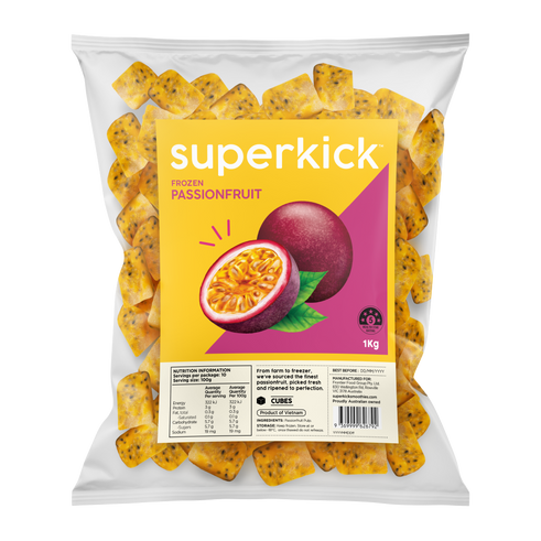 Frozen Passionfruit Cubes with Seed 1KGx10